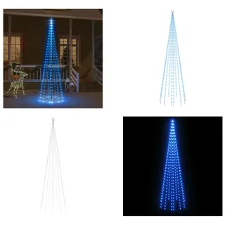 vidaXL LED Weihnachtsbaum für Fahnenmast Blau 310 LEDs 300 cm - Weihnachtsbaum - Weihnachtsbäume - Weihnachtsbaum Mit Fahnenmast - LED-Weihnachtsbaum - Blau