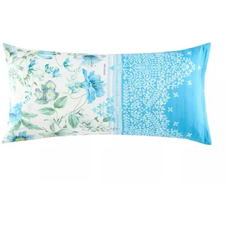 BASSETTI Casablanca Kissenhülle zu Bettwäsche aus 100% Baumwollsatin in der Farbe Celeste C1, Maße: 40x80 cm - 9332170