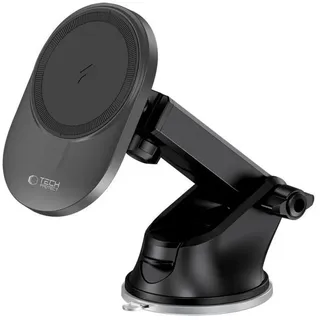 TECH-PROTECT MM15W-V1 Kfz-Handyhalterung mit MagSafe 15W Induktivladegerät für Cockpit / Lüftung - Schwarz