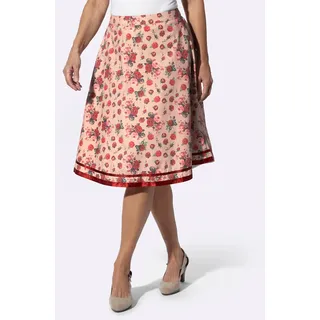 Classic Basics Trachtenrock, beige, rot, bedruckt
