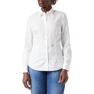 Seidensticker Bluse - Hemdbluse - Kelchkragenbluse - Klassisch - Elegant - Bügelleicht - Slim Fit - Kurzarm - Uni - 100% Baumwolle