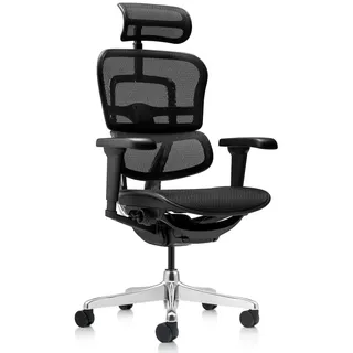 HJH Office Ergohuman Netzstoff Schwarz