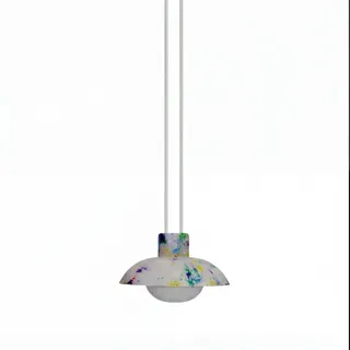 LED Akku Pendelleuchte dimmbar Bunt Muster IP54 3000 k Ø20 cm Hängelampe Balkon