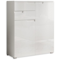 Bild von Kommode Weiß - Modernes Sideboard mit viel Stauraum für Ihren Wohnbereich - 100 x 119 x 40 cm