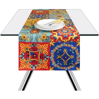 Excelsa Trinacria Tischläufer, 100% Baumwolle, 140 x 45 cm