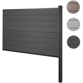 Mendler Windschutz 188 x 122 cm grau Aluminium