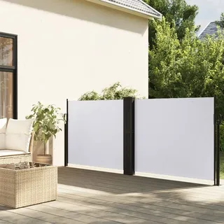 BEI CLORIS Seitenmarkise Ausziehbar Weiß 140x600 cm - Sonnenschirme Neu1278998 1parcel - Weiß