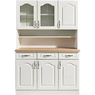 WIHO KÜCHEN Küchenbuffet Linz 120 x 50 x 180 cm Weiß
