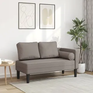 Möbel Chaiselongue mit Kissen Taupe Stoff - Recamieren 4007583 - Taupe