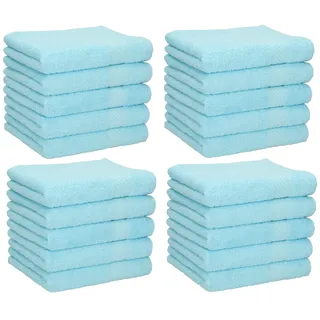 Betz 20 Stück Seiftücher Neapel 30x30 cm – 100% Baumwolle Waschlappen Set – Weiche, saugstarke Waschhandschuhe fürs Bad, Gesicht & Gäste – Pflegeleicht & langlebig – Farben Türkis