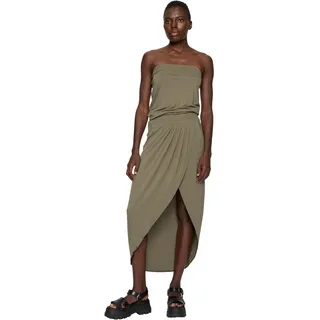 Urban Classics Damen Kleid Ladies Viscose Bandeau Dress TB1508, Midi, Gr. Medium, Grün (Olive 176)