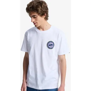 T-Shirt QUIKSILVER "EV DUALITY SHORT SLEEVE", Herren, Gr. M (50), weiß, Obermaterial: 100% Baumwolle, Shirts T-Shirt, Kurzarm-Design, aus Baumwolle, erhältlich in den Größen S bis XXL