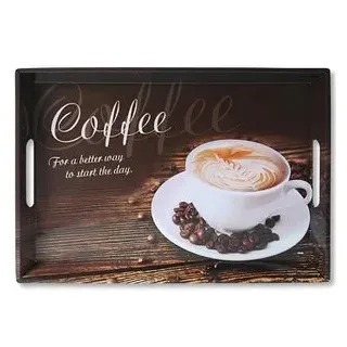 KESPER Serviertablett, Coffee, 50 x 35 x 4,5 cm, Melamin, Braun