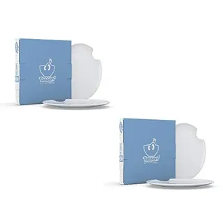 Fiftyeight Kuchenteller mit Biss - 4er Set - 20 cm, weiß