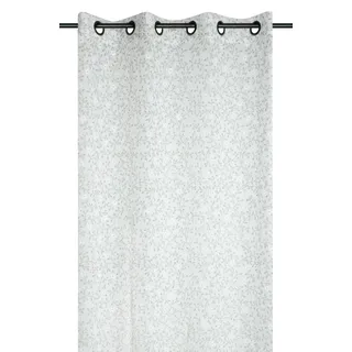 Gardine Vorhang mit Osen 140x260cm Creme Blumen Wohnzimmer Schlafzimmer Deko