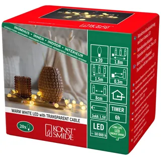 Konstsmide LED Lichterkette 2 m Transparent Grün
