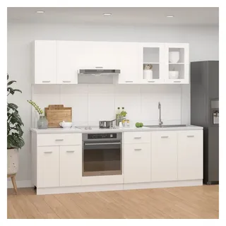vidaXL Küchenzeile Lyon 8-tlg. 240 cm Weiß