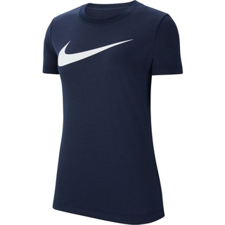 Nike Damen W Nk Df Park20 Tee Hbr T-Shirt, Obsidian/White, L