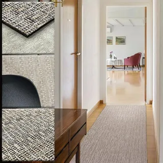 Tadi & Imperio1979 Geflochtener Vinyl-Teppich für Wohnzimmer, 100 x 150 cm, Küchenteppich, waschbar, Outdoor-Teppich, Küchenteppich