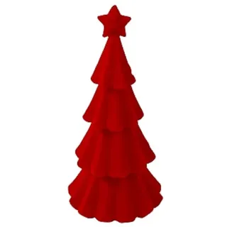 Weihnachtsdeko Tannenbaum Rot beflockt – h=29 cm – Festliche Dekoration