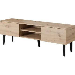 Moderner skandinavischer TV-Schrank BERGEN 150 2D RTV-Kommode Fernsehschrank TV-Lowboard ARTISAN-Eiche