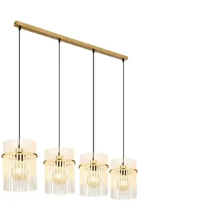 GLOBO 4-flg. 20 cm Gelb/Goldfarben Metall/Glas