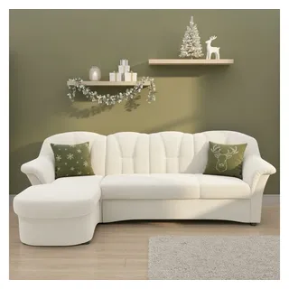DOMO collection »Flores Schlafsofa, B/T/H: 233/142/86 cm, L-Form« wahlweise mit Bettfunktion, wahlweise mit Federkern, auch in Leder,