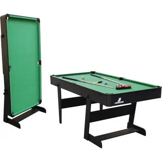 Cougar Billardtisch Hustle L faltbar Schwarz Grün
