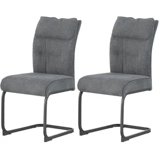 xonox.home Schwingstuhl Frieda Polyester anthrazit 2er Set