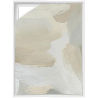 YCBTREE Schattenfugenrahmen 30x40cm, MDF Rahmen für Leinwand mit Tiefeneffekt ohne Glas und Rückwand Bilderrahmen für Leinwand Keilrahmen (Weiß Holzmaserung, 30×40cm)