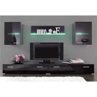 Höltkemeyer Wohnwand »Flame« schwarz,