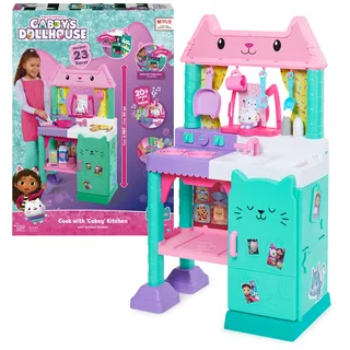 Gabby‘s Dollhouse, Cakey’s Lifesize Kitchen, Rollenspiel Küche mit Geräuscheffekten, Spielküchenzubehör und Spielzeuglebensmittel, geeignet für Kinder ab 3 Jahren