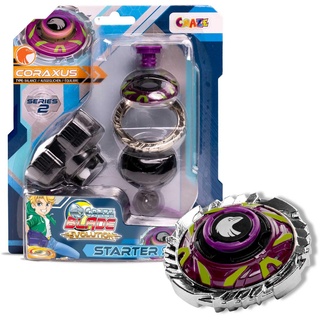 CRAZE Blade Kampfkreisel - Starter Set Evolution Coraxus - Kreisel Metall sehr robust mit Launcher & Reißleine