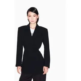 A|X Armani Exchange für Damen. XW000663AF10872UC001 Schwarz geschnittener Blazer (XS), Lässig, Klassisch, Polyester