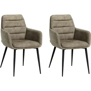 omg design Armlehnstuhl Bailey Stoff beige 2er Set