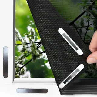 EasyMaxx Insekten- & Pollenschutzgitter 130 x 150 cm Schwarz