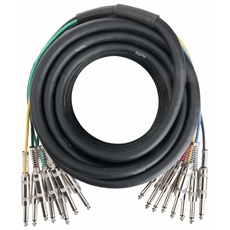 Bild von Stage MJJ8-10 Multicore Kabel 8 x 6,3 mm Klinke mono auf 8 x 6,3 mm Klinke mono 10 m