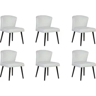 6x Leder Polster Sitz Stühle Lehn Stuhl Design Lounge Club Sessel Garnitur Neu