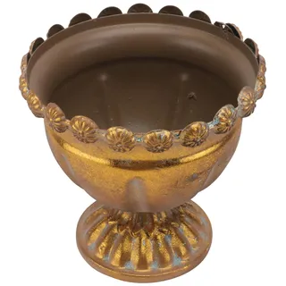 Happyyami Vase Gold Kleine Vintage Metall Urne Vasen Hochzeit Blumentopf Eimer 5.1 Zoll Urne Pflanzschale Antiker Übertopf Mit Einzigartigem Für Innen- Und Außenbereich Garten Wohnkultur