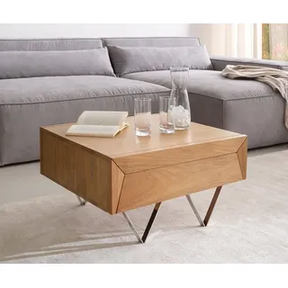 DeLife Couchtisch Kayu Beige Akazie 60 x 40 cm