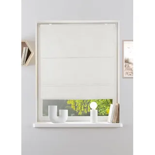 my home Rollo »RIOLA« verdunkelnd Blendschutz   Sichtschutz   Verdunkelung ohne Bohren freihängend Faltrollo in trendiger Leinenoptik, einfache Montage