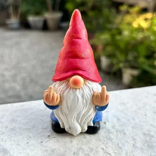 Wichtel Gartenzwerg Für AUßEN MITTELFINGER GARTENZWERGE LUSTIG GARTENDEKO BALKON DEKO Garten DRAUßEN Outdoor Terrassen Zubehör Terassendeko Gartenfiguren Geschenk Gartenstatuen Balkondeko Skulptur
