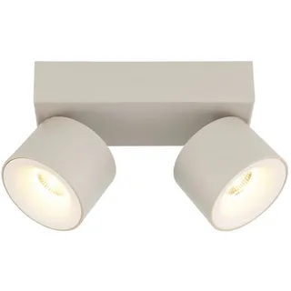 GLOBO LED-Strahler 1 eckig Metall Sandfarben matt