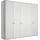 Drehtürenschrank Göteborg 246,3 x 216 x 58 cm Weiß