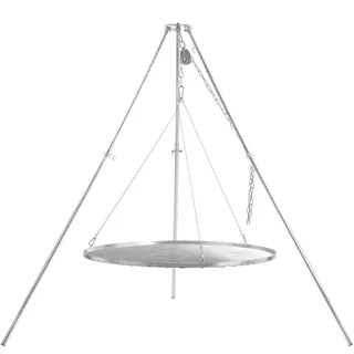 BBQ-Toro Dreibein Schwenkgrill mit Ø 100 cm Grillrost | Edelstahl | Höhenverstellbar 119-184 cm | Dreibein für Feuerschale, Schwenkgrill ohne Feuerschale, Garten Grill | Schwenker Grill