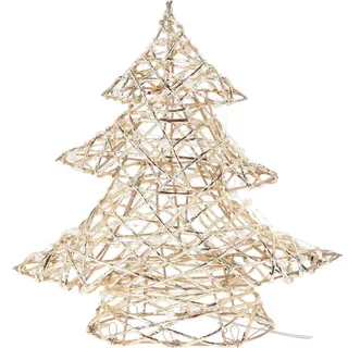 Home Styling Collection Weihnachtsbaum Metall 20 LED 30 cm , Naturmaterialen , 30 cm , Dekoration, Weihnachtsdekoration, Christbäume & Zubehör