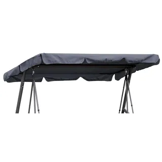 Hollywoodschaukel Dachbezug 210 x 145 cm Grau Wasserdicht | Universal Ersatzdach Gartenschaukel 3 Sitzer | UV 50 Schaukel Dach Ersatz Bezug