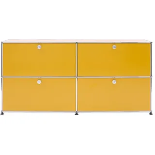 USM Sideboard gelb, Designer Prof. Fritz Haller, 74x153x38 cm