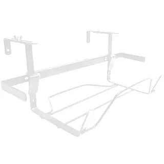 Louis Moulin Blumenkastenhalter, ausziehbar, flach, 44 bis 65 x 18 cm, Weiß