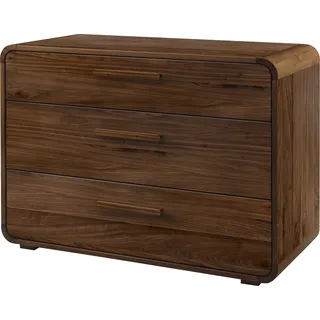 HASENA Kommode Sideboard Comano mit 3 Schubladen Nussbaum - Braun